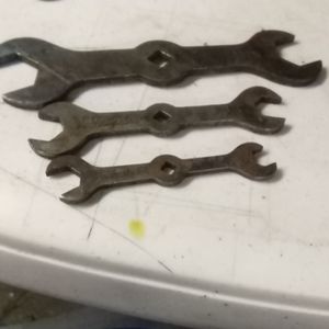 Vintage Indestro Double Open Ended Wrenches  1, 7/8, 9/16, 1/2, 7/16, 3/8